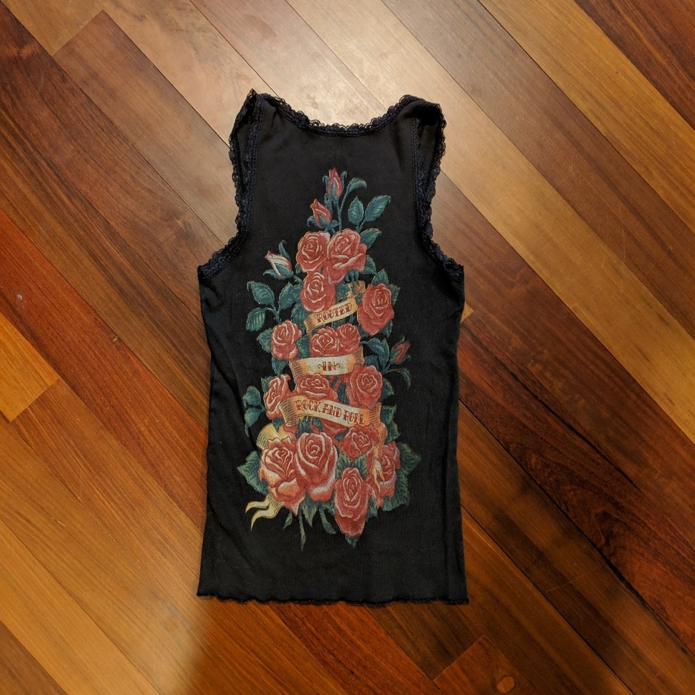 Roses & Rock n Roll tank